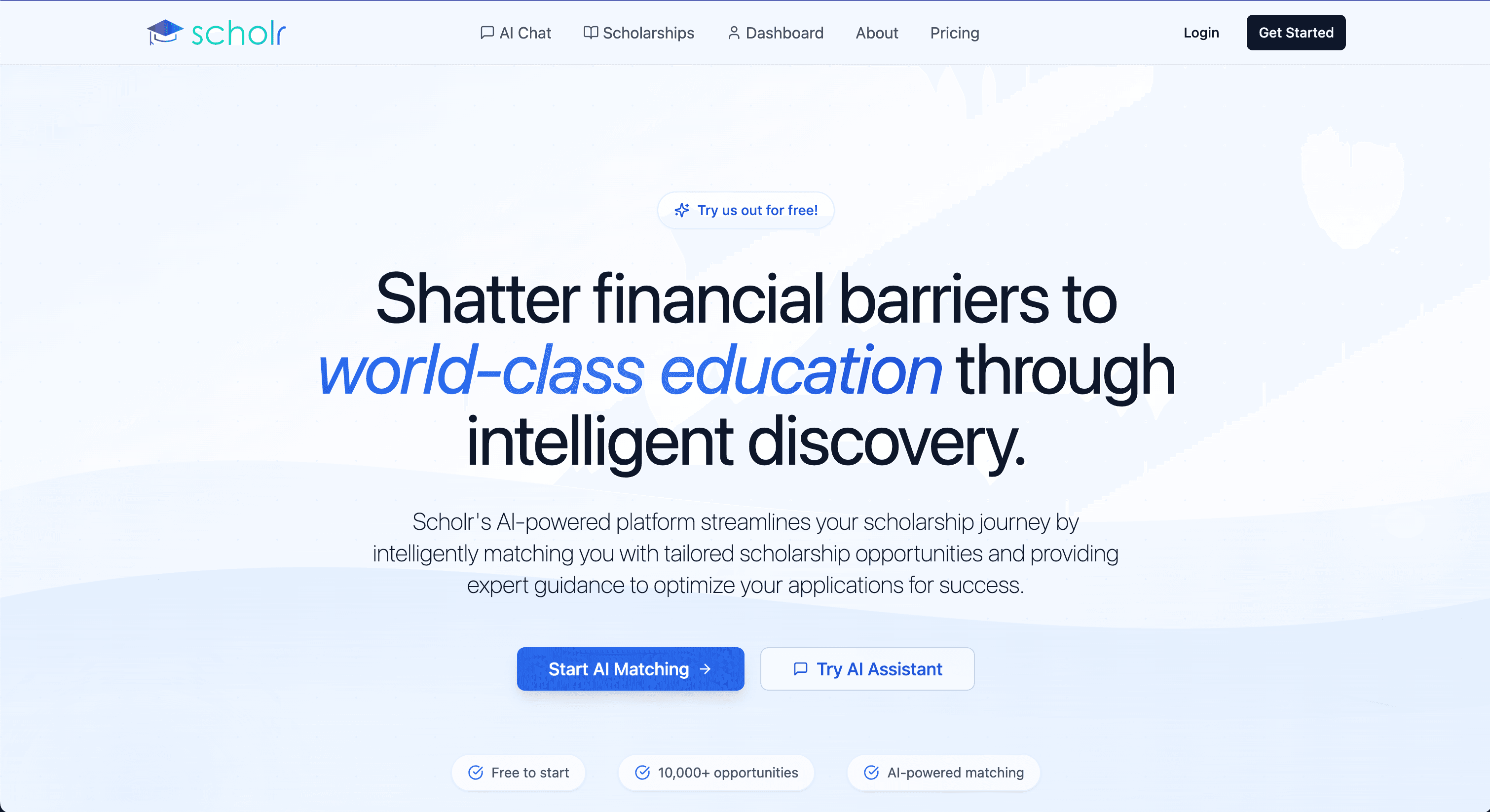 Scholr: AI Financial Aid Discovery 1