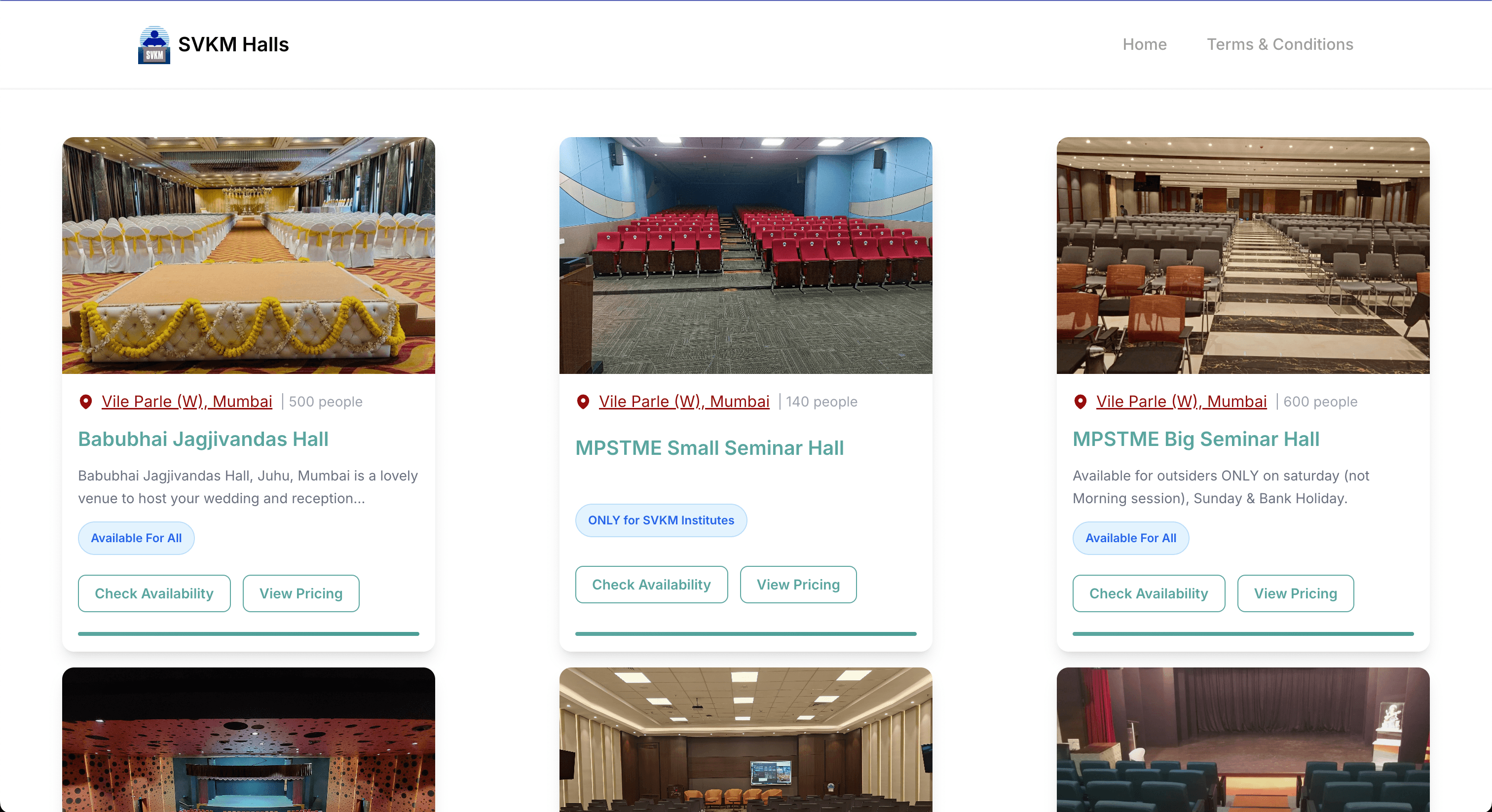 SVKM Hall Booking System 1