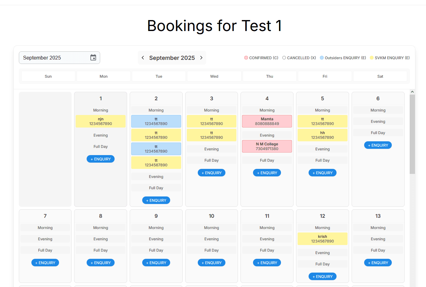 SVKM Hall Booking System 2